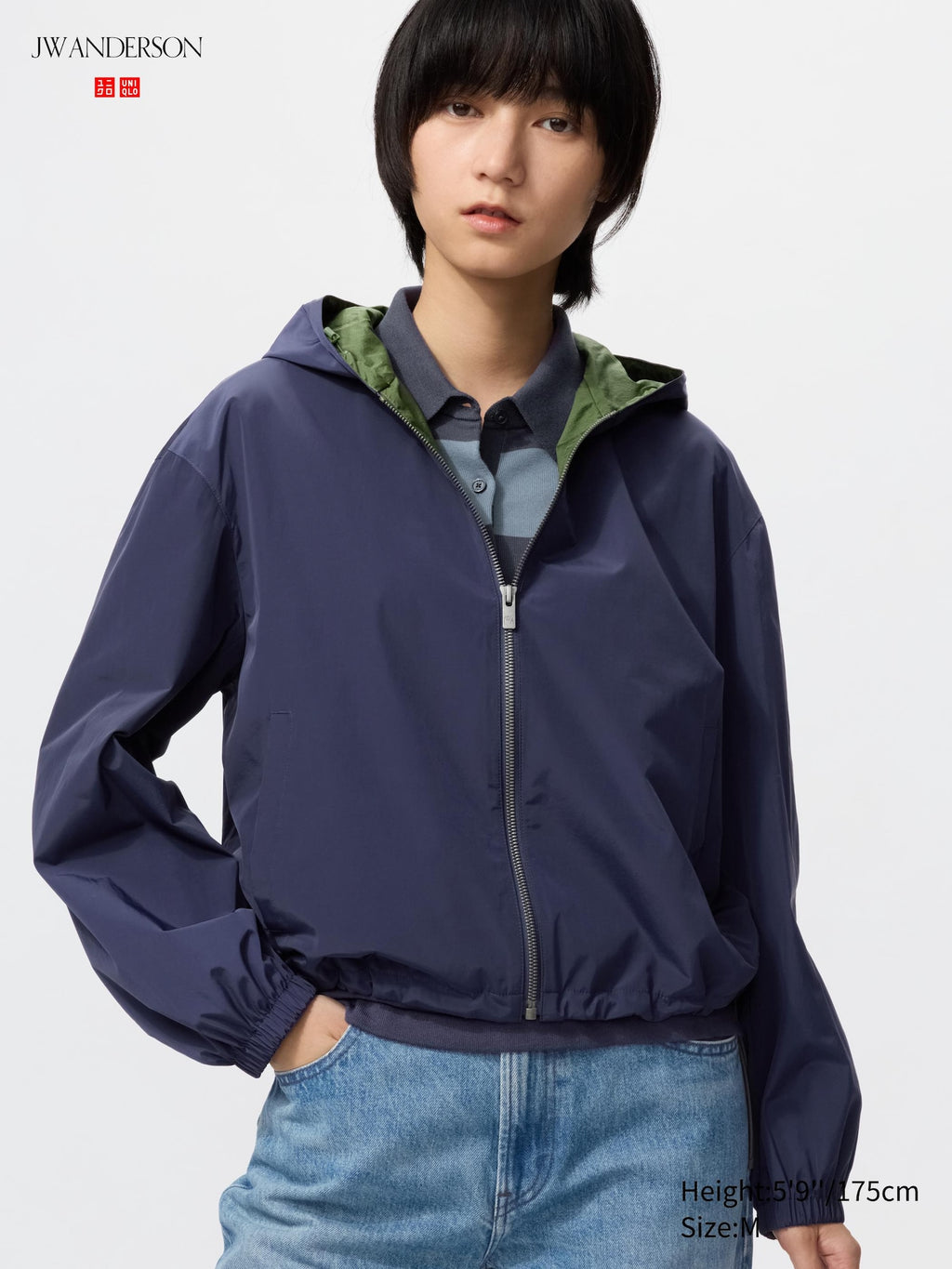 Windproof Short Parka - WINE