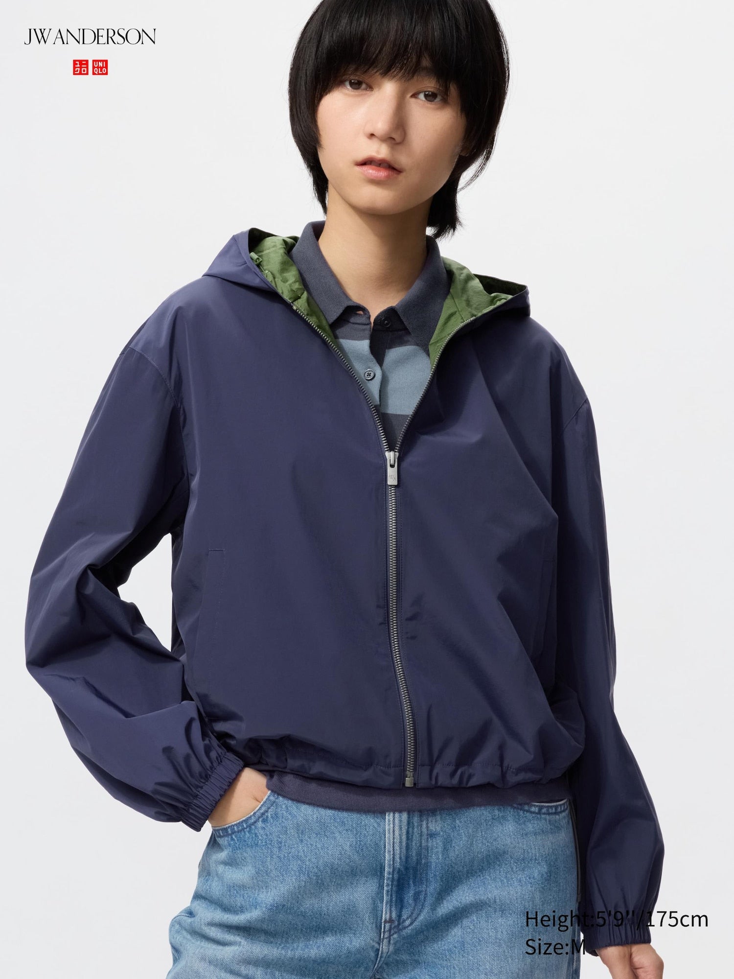 Windproof Short Parka - WINE