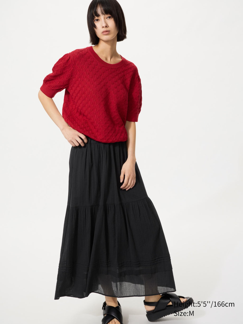 Tiered Maxi Skirt - WHITE