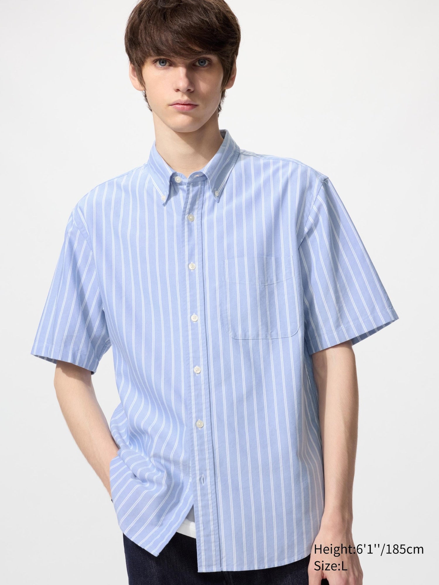 Oxford Shirt Short Sleeve - BLUE