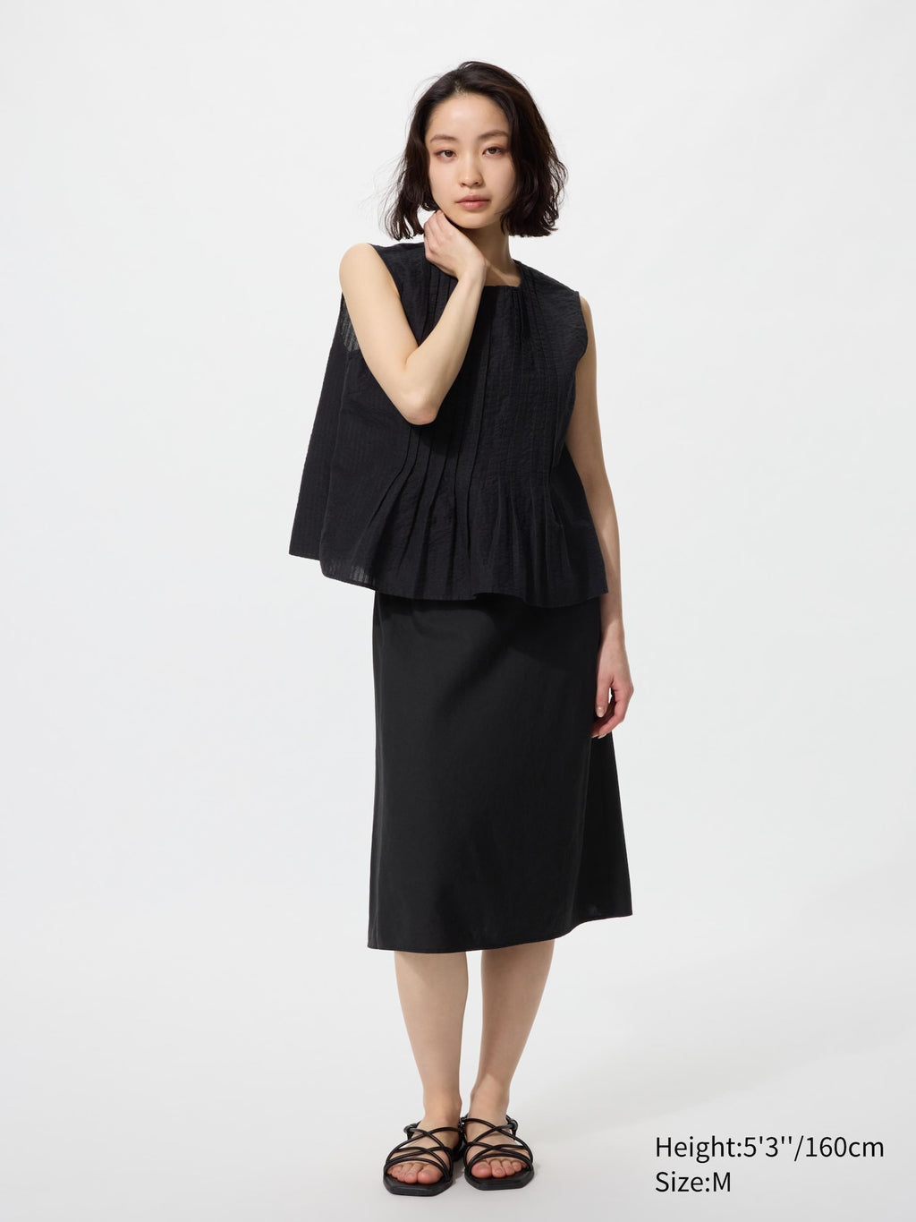 Linen Blend Midi Skirt - image 2