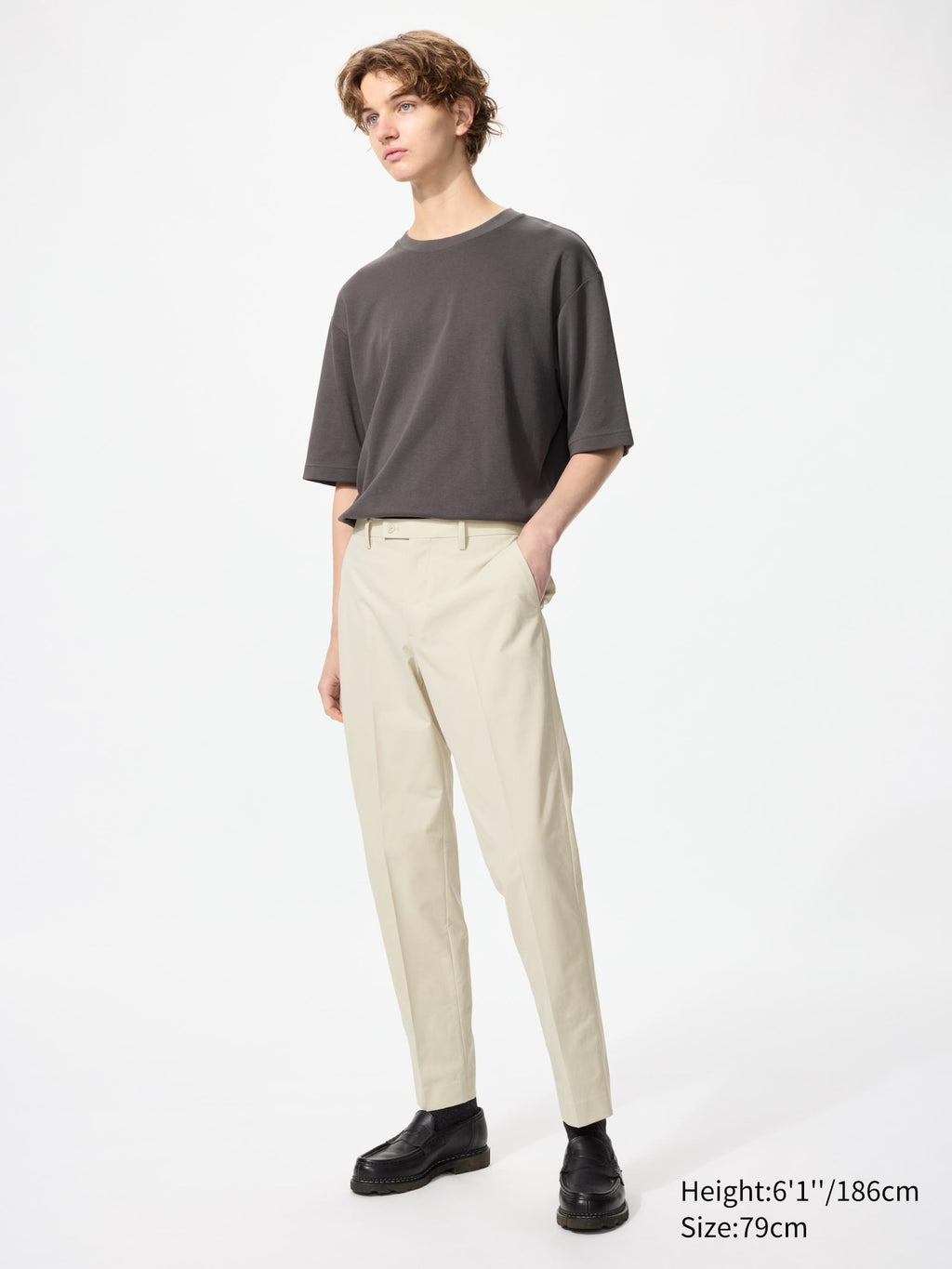 Miracle Air Pants (Cotton Like) (Length: 76・85cm) (Co-ord) - BLACK