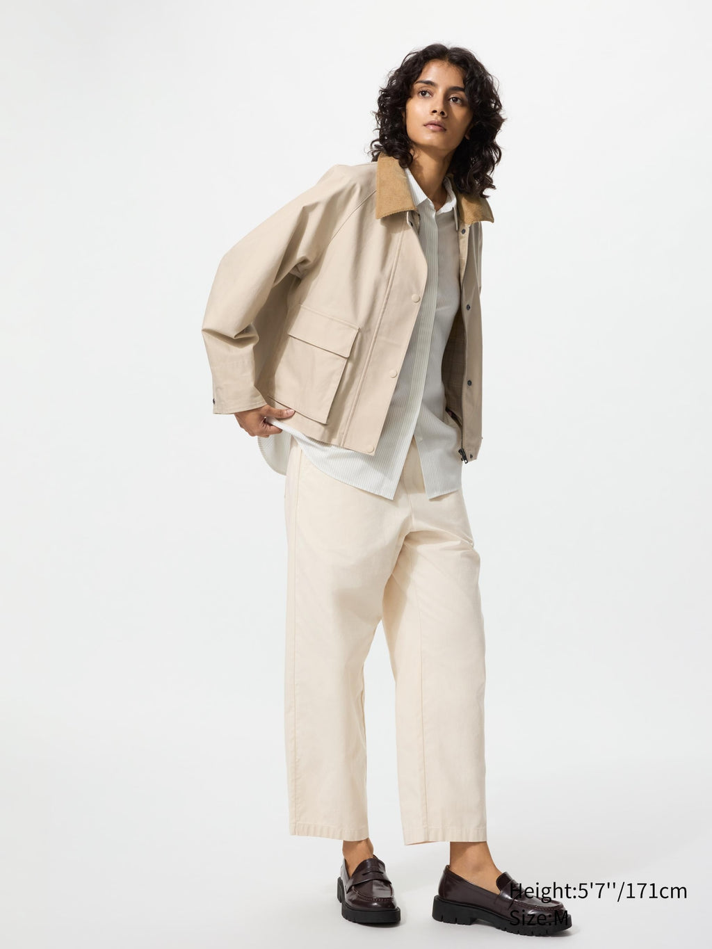 Cotton Relaxed Ankle Pants (Regular Length) - BLACK