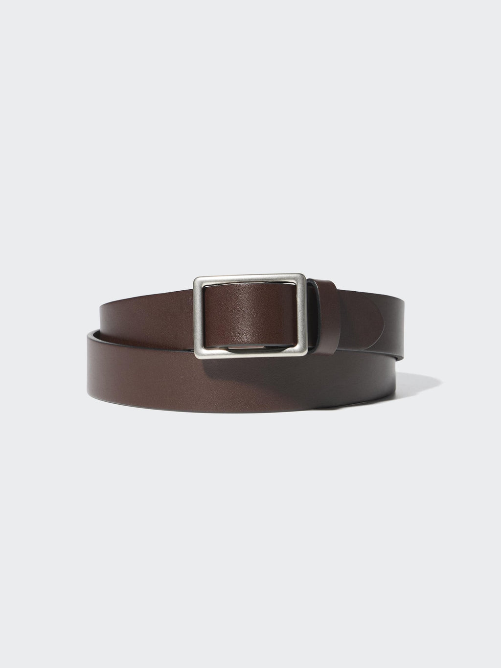 Italian Leather Slide Buckle Belt - BLACK
