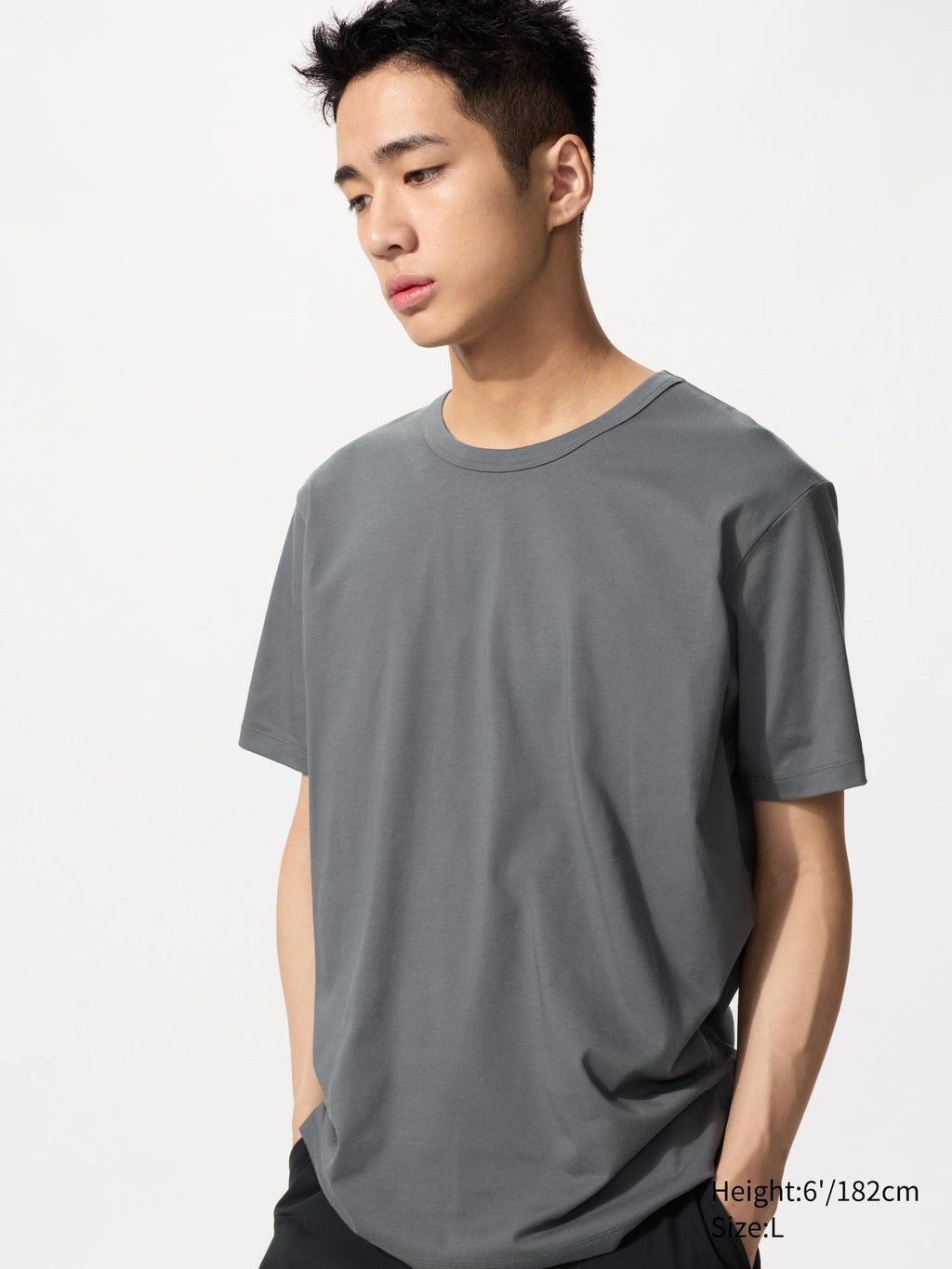 AIRism Cotton Crew Neck T-Shirt - WHITE