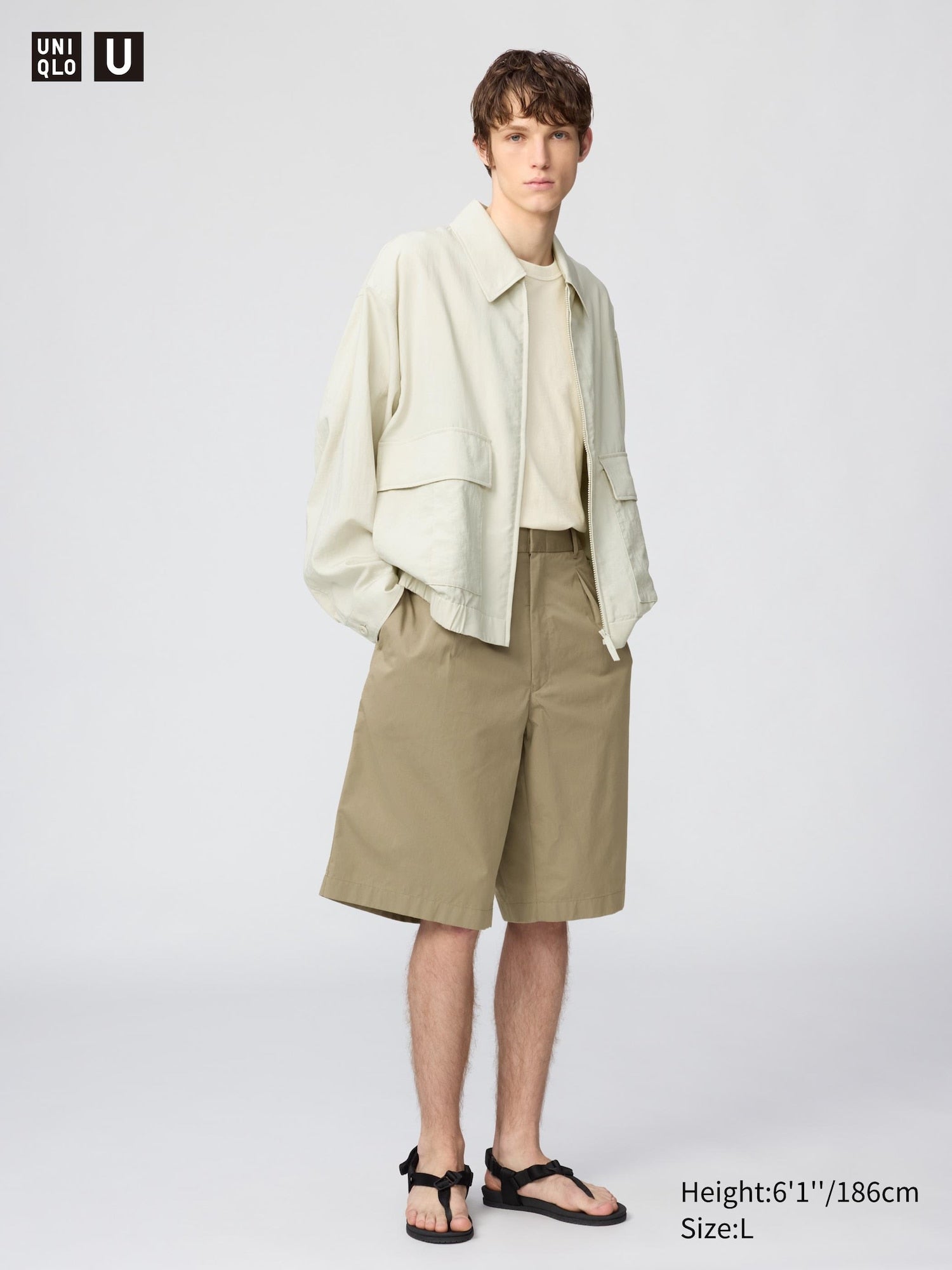 Pleated Wide Shorts - BROWN