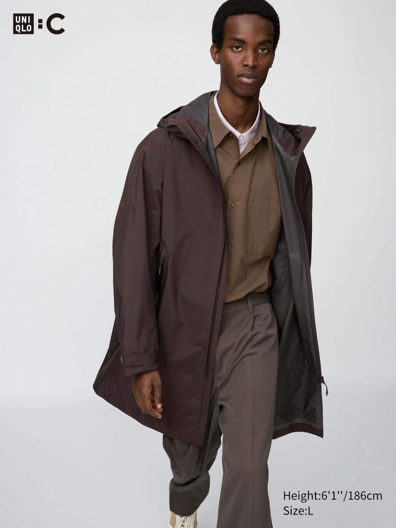 Blocktech Coat - DARK BROWN