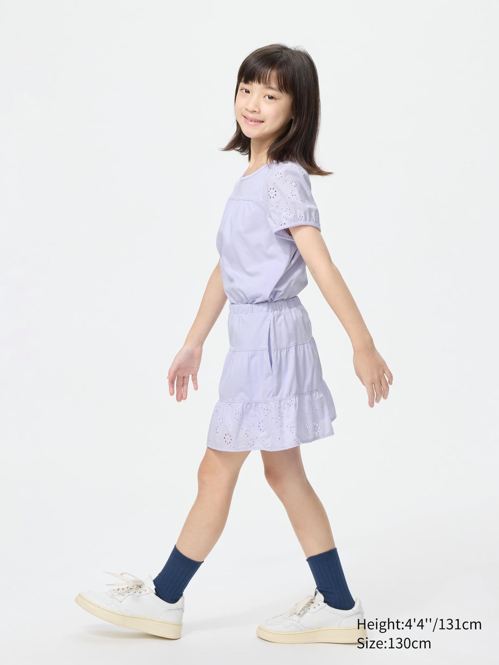 GIRLS Jersey Mini Skort Embroidery - WHITE