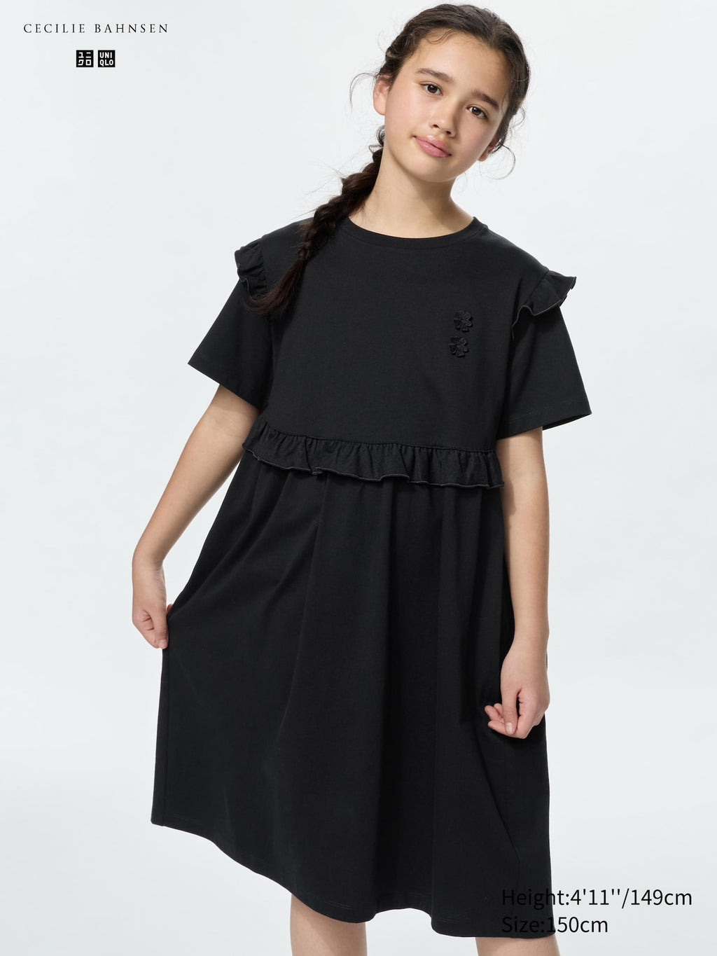 GIRLS Frill Dress - GRAY