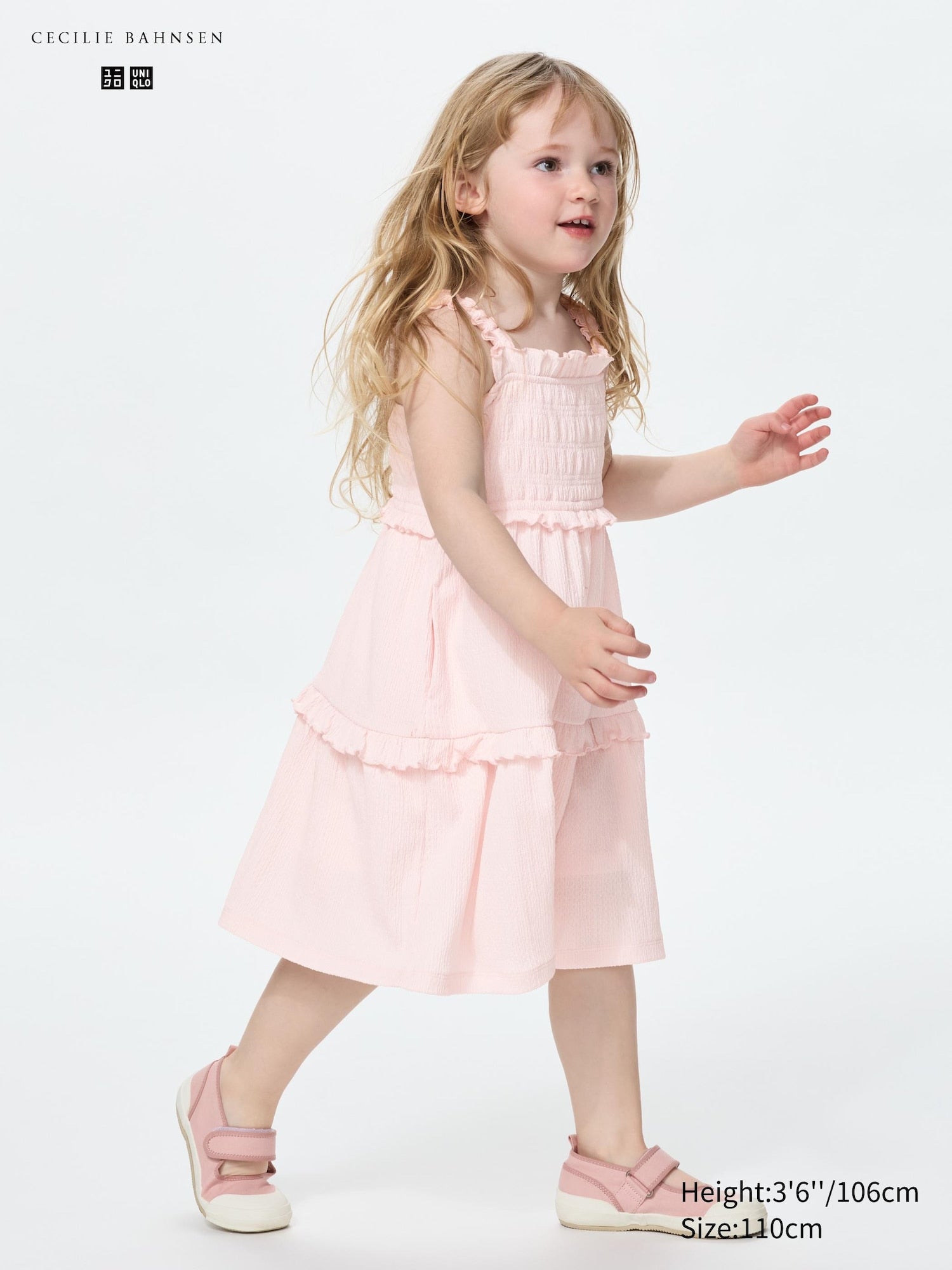 GIRLS Shirring Dress Solid - BLACK
