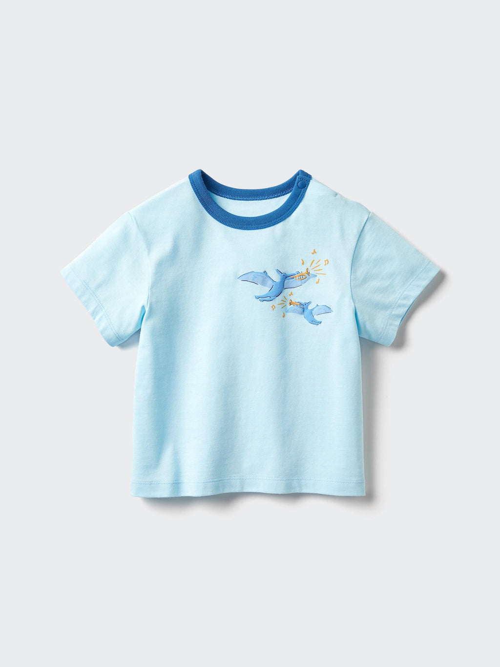 AIRism Cotton Crew Neck T-Shirt Dinosaur - YELLOW