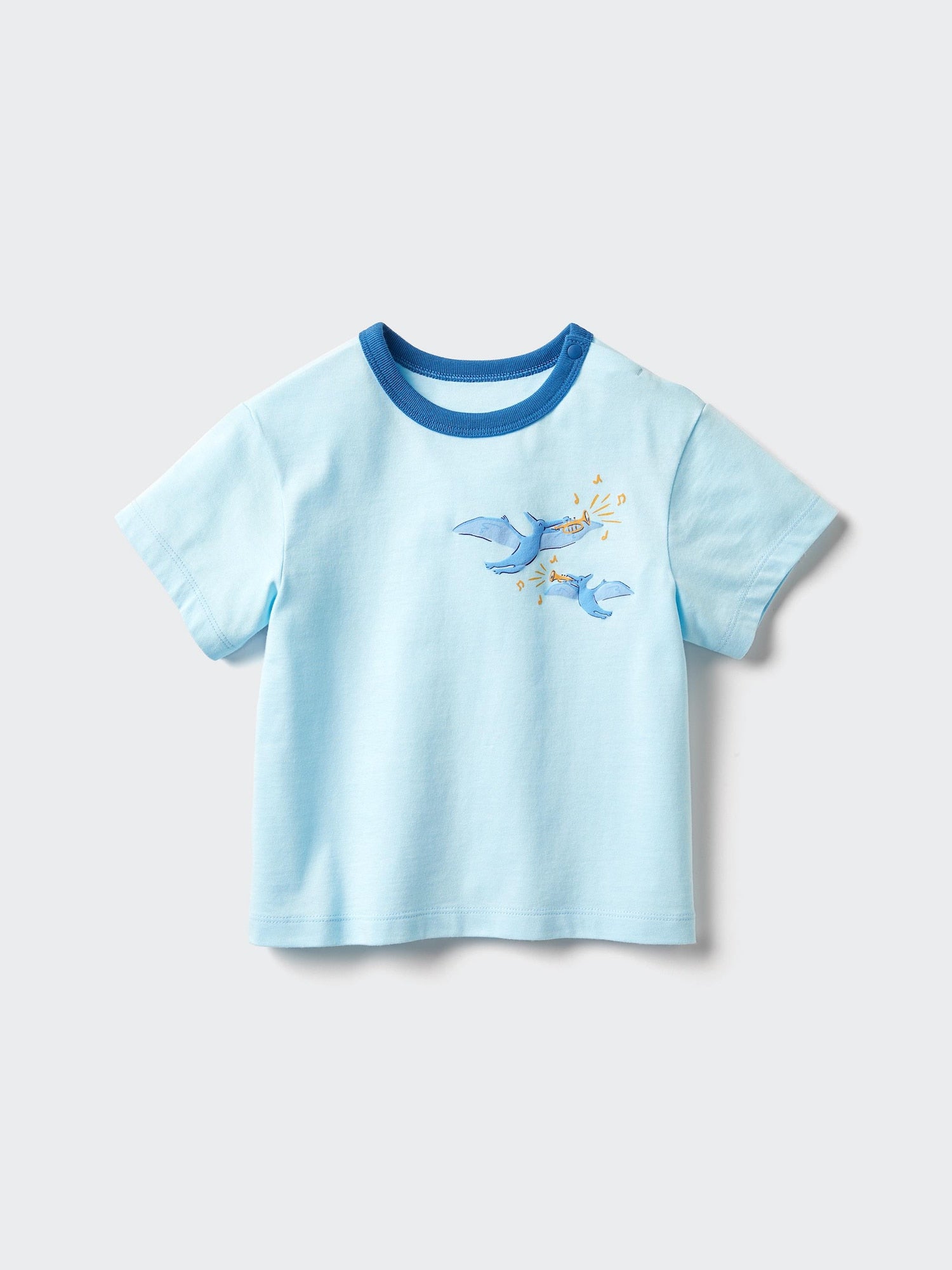 AIRism Cotton Crew Neck T-Shirt Dinosaur - YELLOW