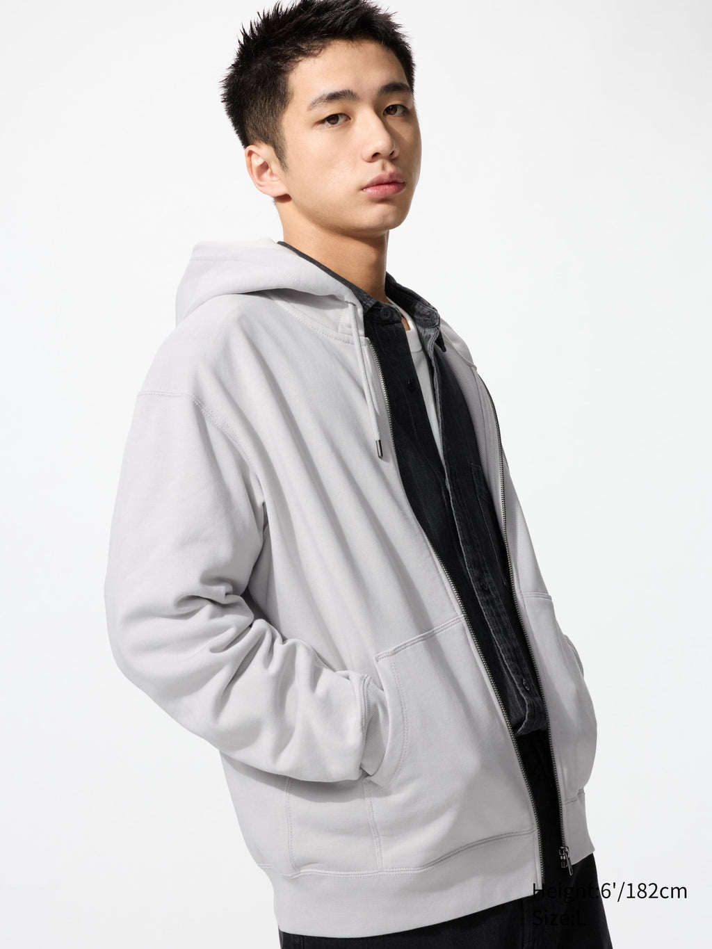 Sweat Full-Zip Hoodie - OFF WHITE