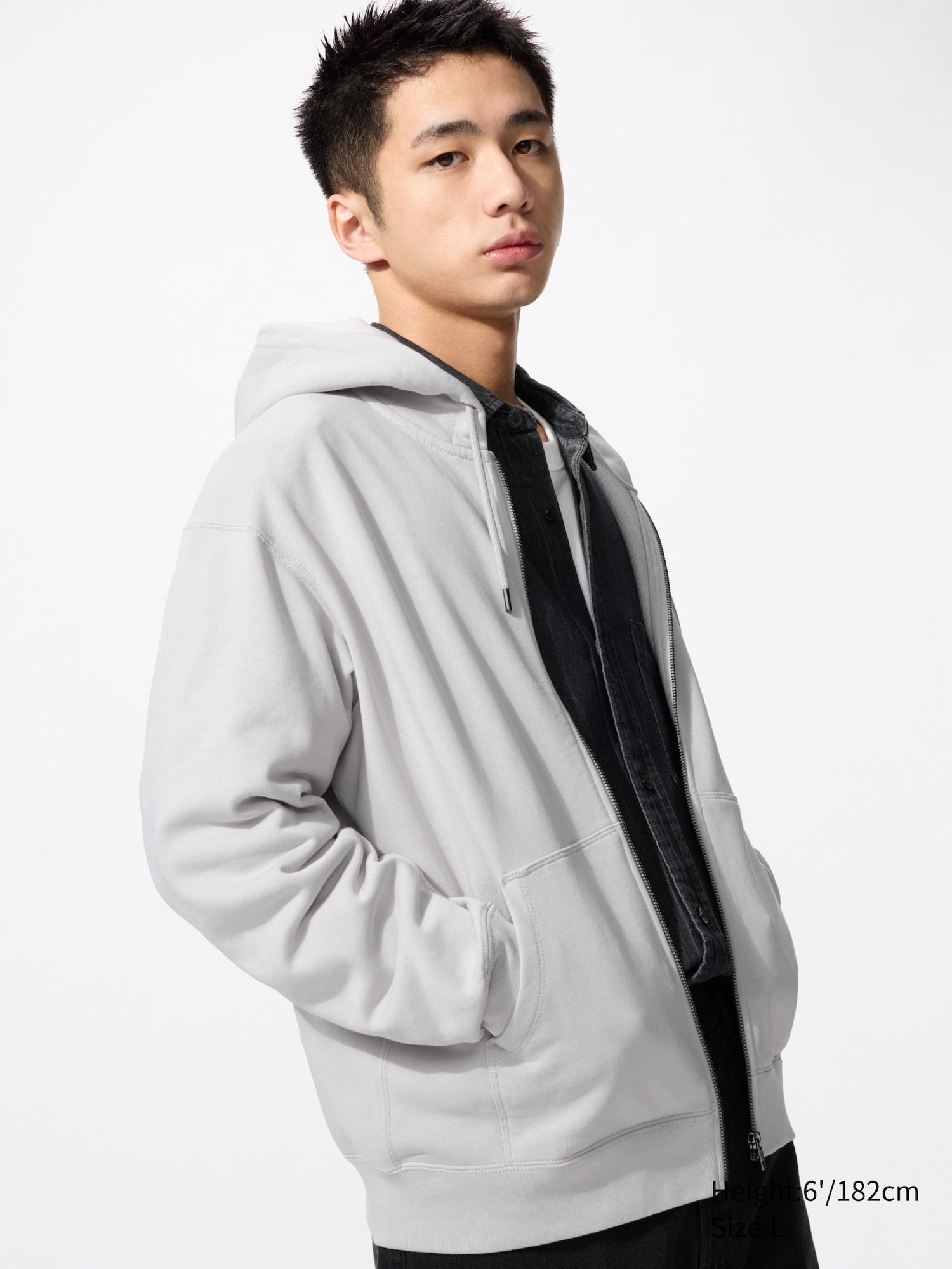 Sweat Full-Zip Hoodie - OFF WHITE