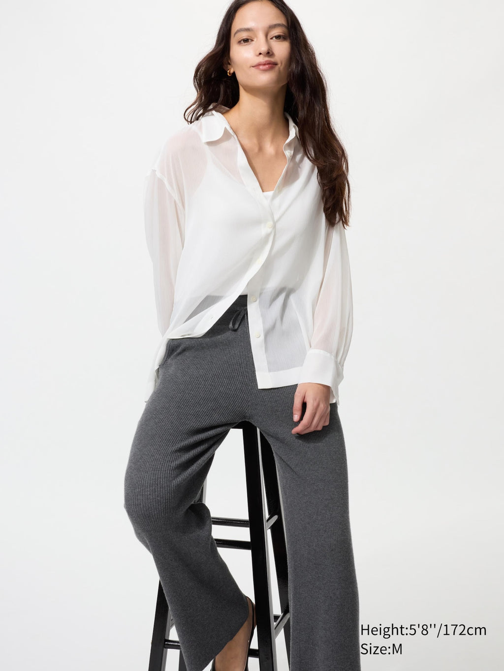 Washable Knit Ribbed Pants (Co-ord) (Regular Length) - image 2