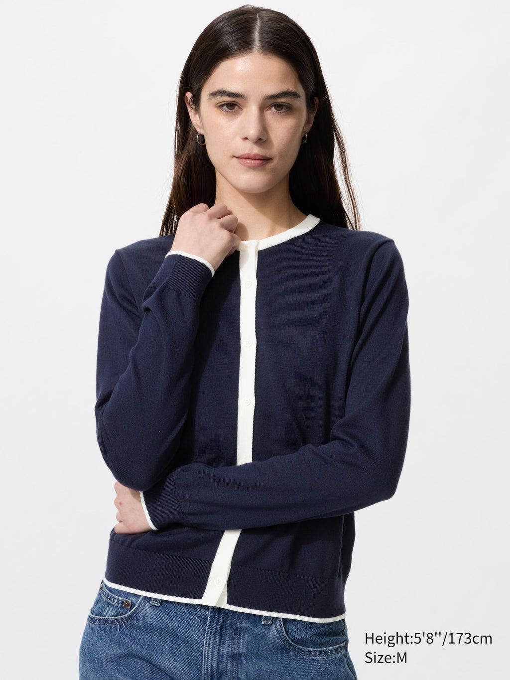 UV Protection Crew Neck Cardigan - OFF WHITE