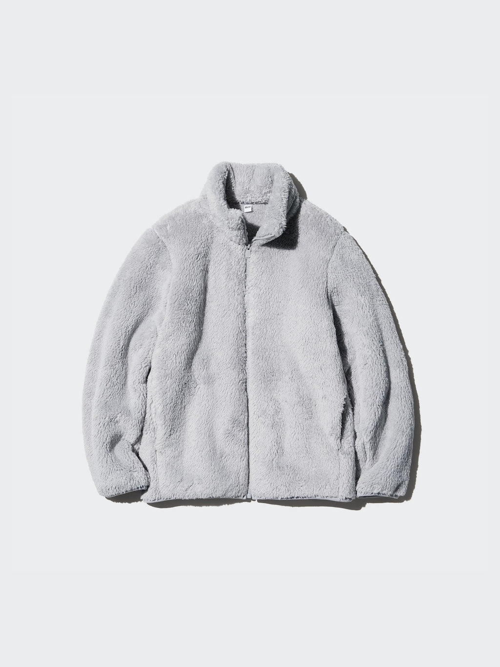 Fluffy Yarn Fleece Full-Zip Long Sleeve Jacket - OFF WHITE