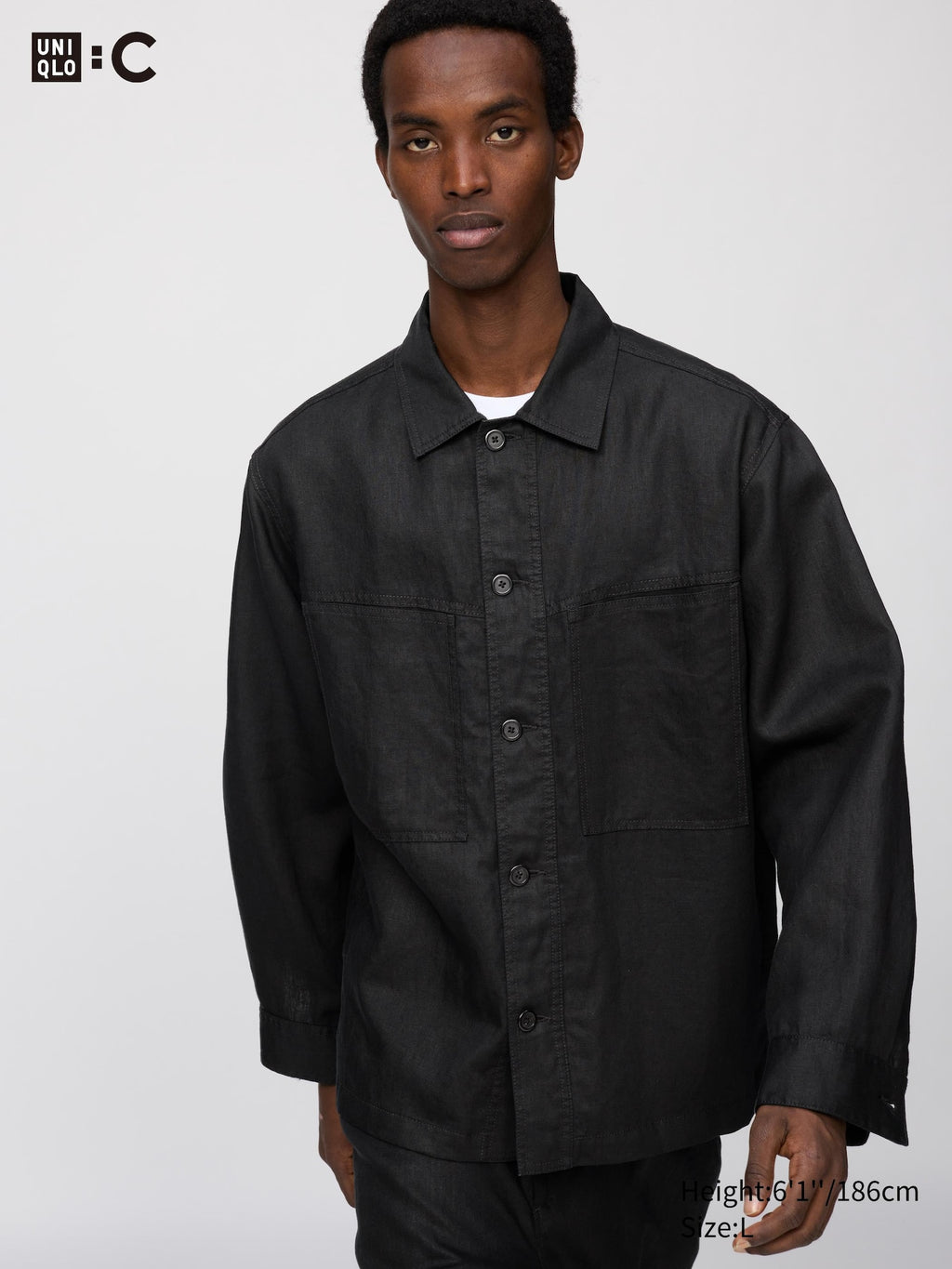 Premium Linen Shirt Jacket - GRAY