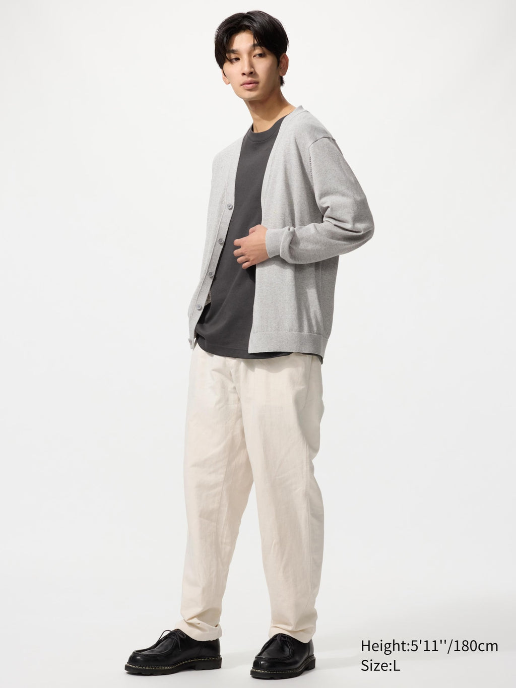 Linen Blend Relaxed Pants - NATURAL