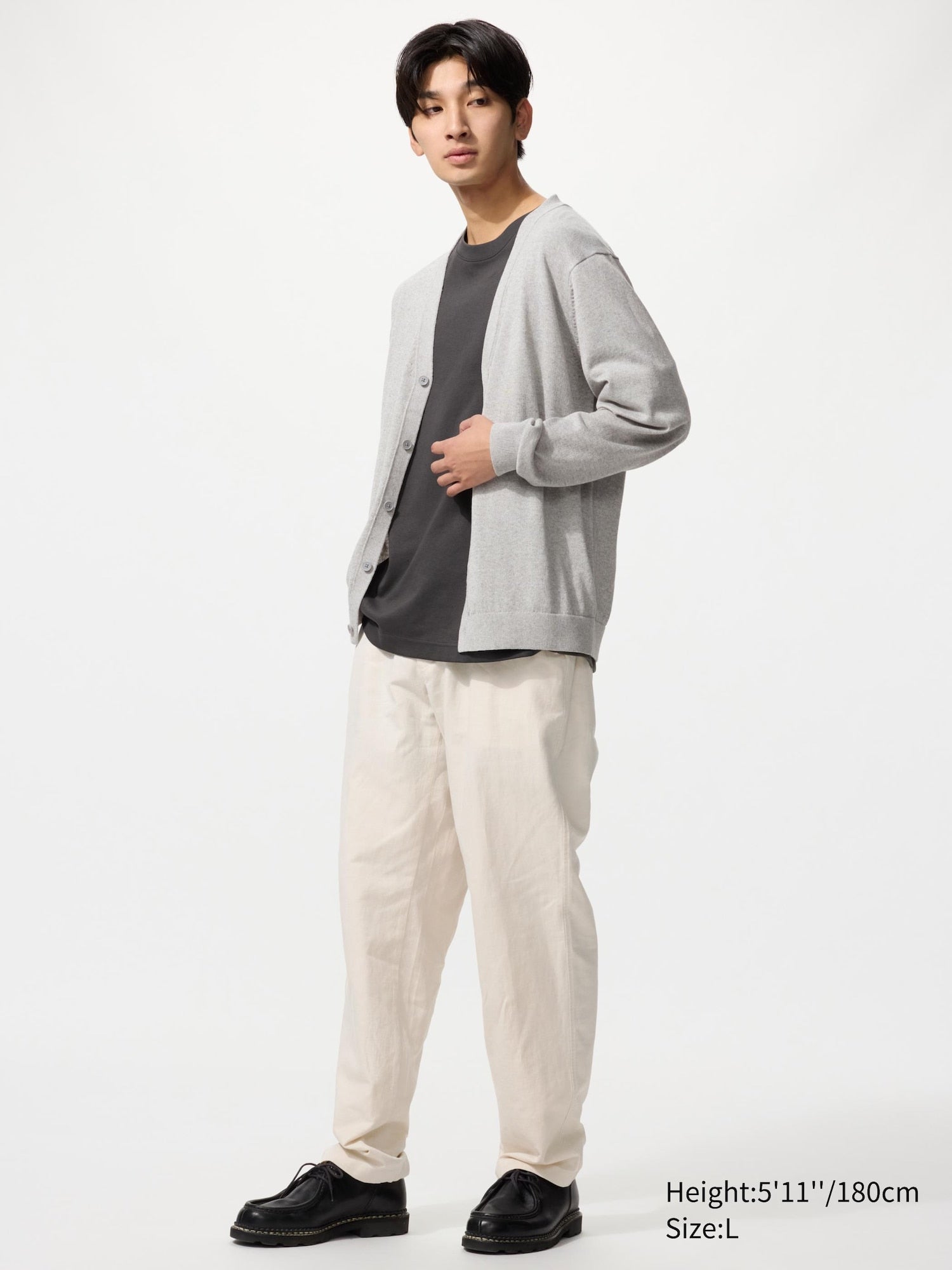 Linen Blend Relaxed Pants - NATURAL