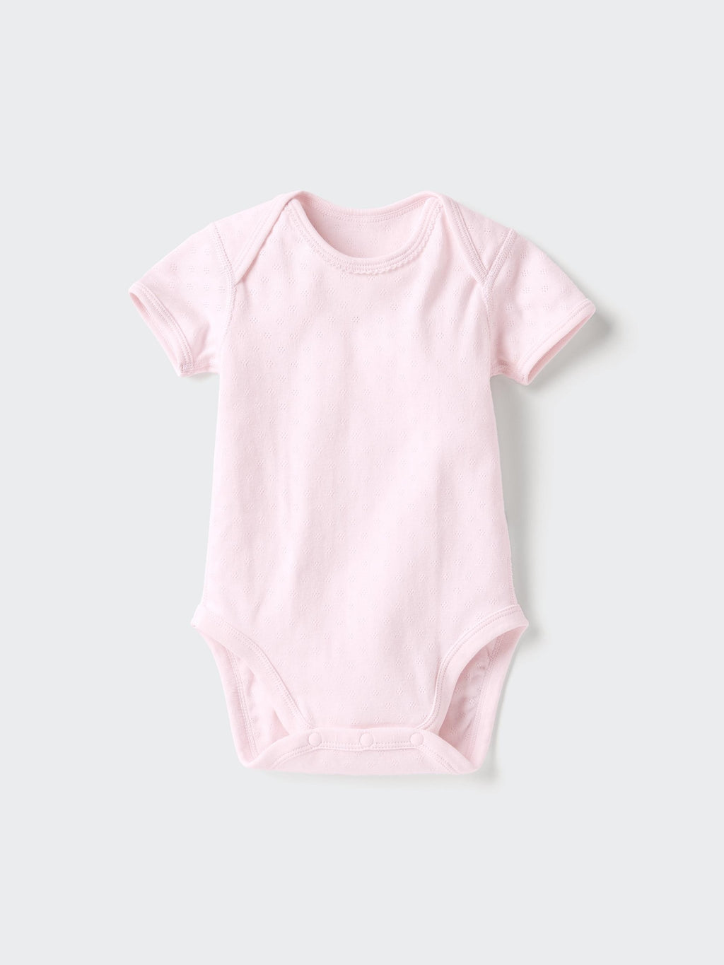 Short Sleeve Bodysuit (Pointelle) - PINK