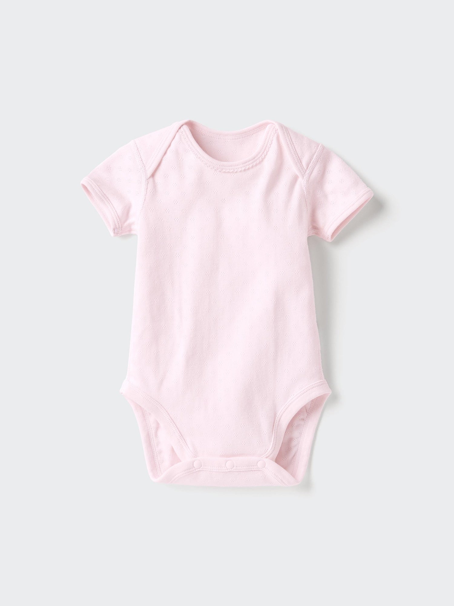 Short Sleeve Bodysuit (Pointelle) - PINK