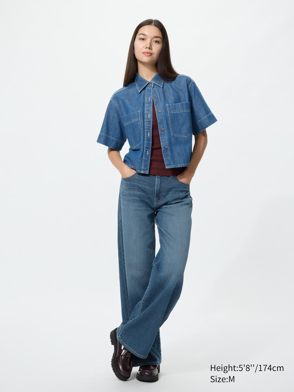 EZY Wide Straight Jeans (Longer Length) - GRAY