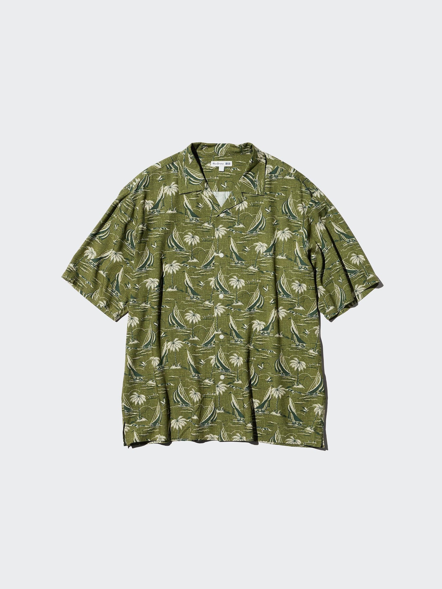 Modal Cotton Open Collar Shirt Short Sleeve - OFF WHITE