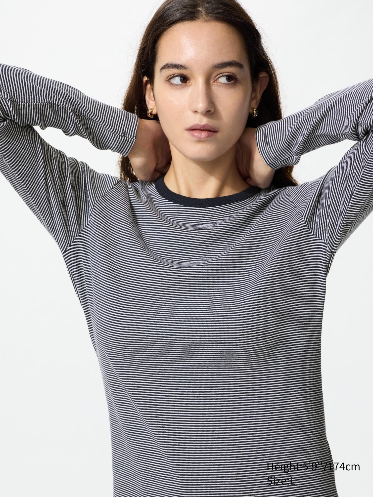 Soft Ribbed T Long Sleeve Striped - OFF WHITE