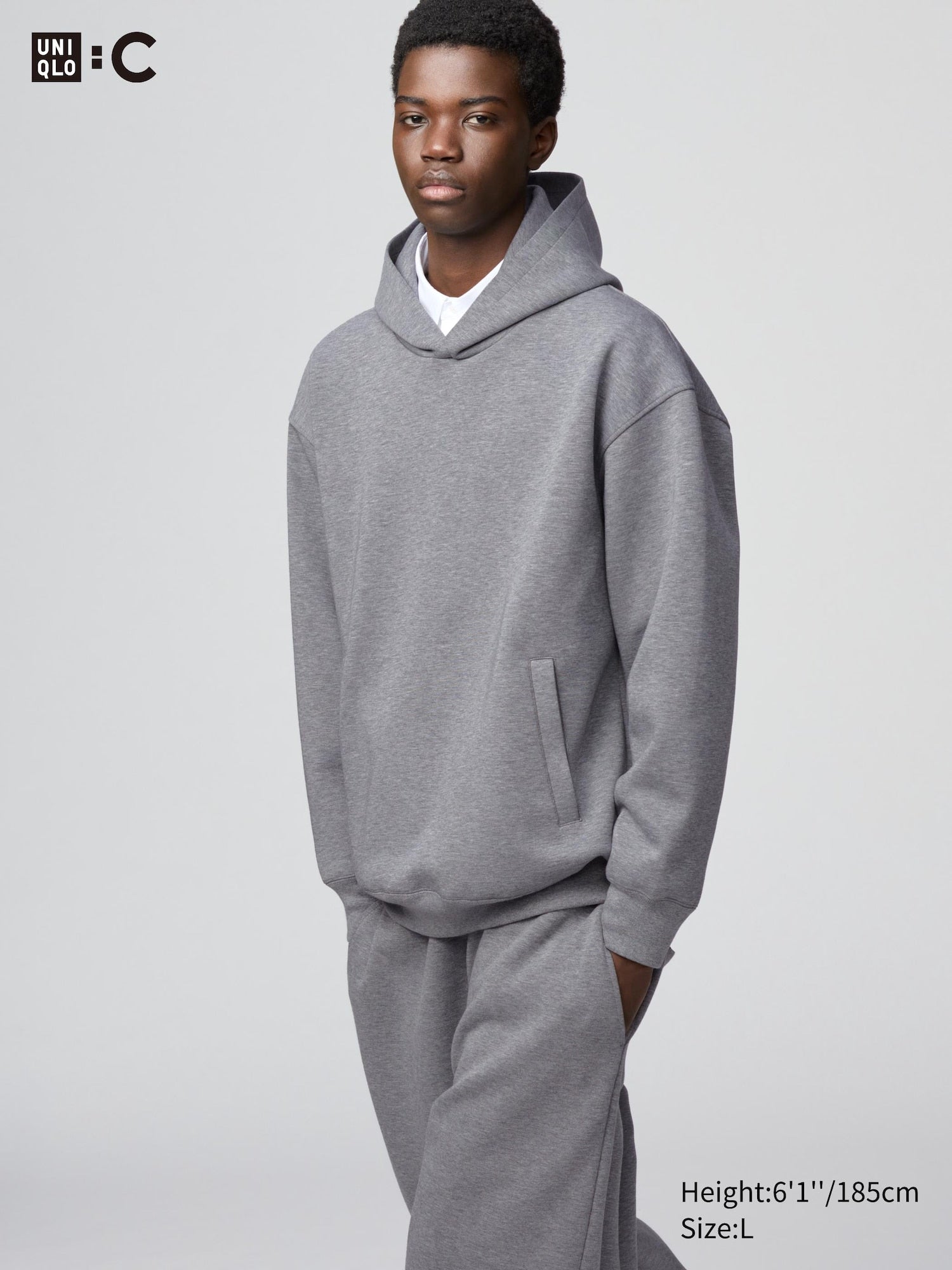 Sweat Oversized Hoodie - GRAY