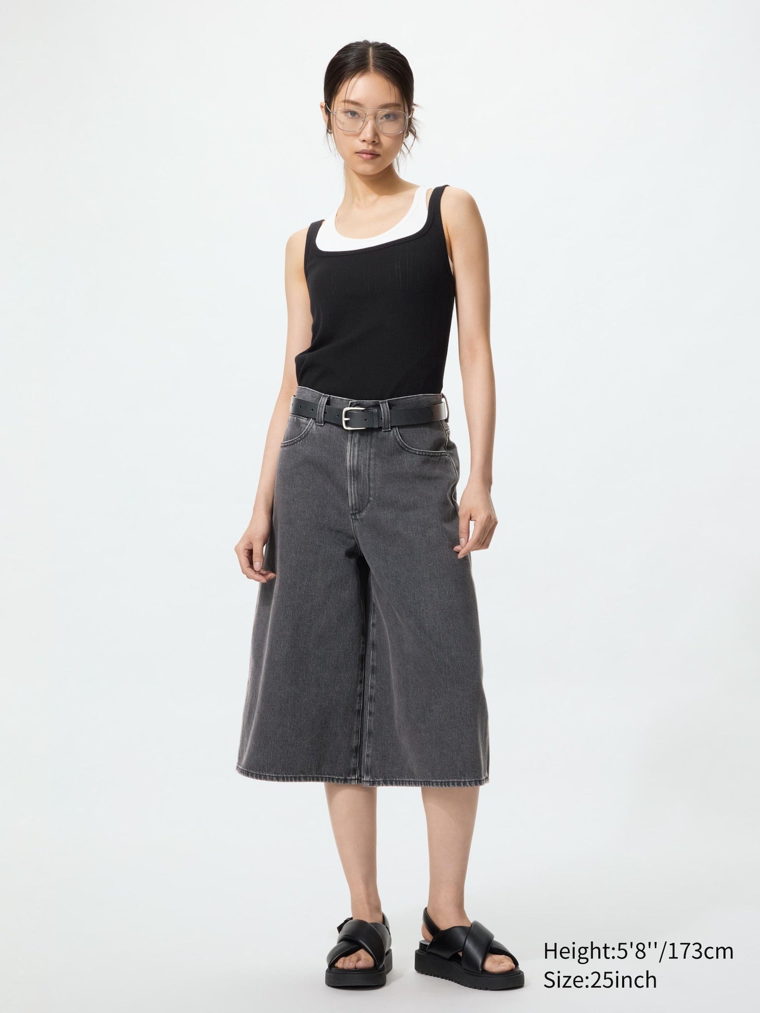 Denim Culotte - WHITE