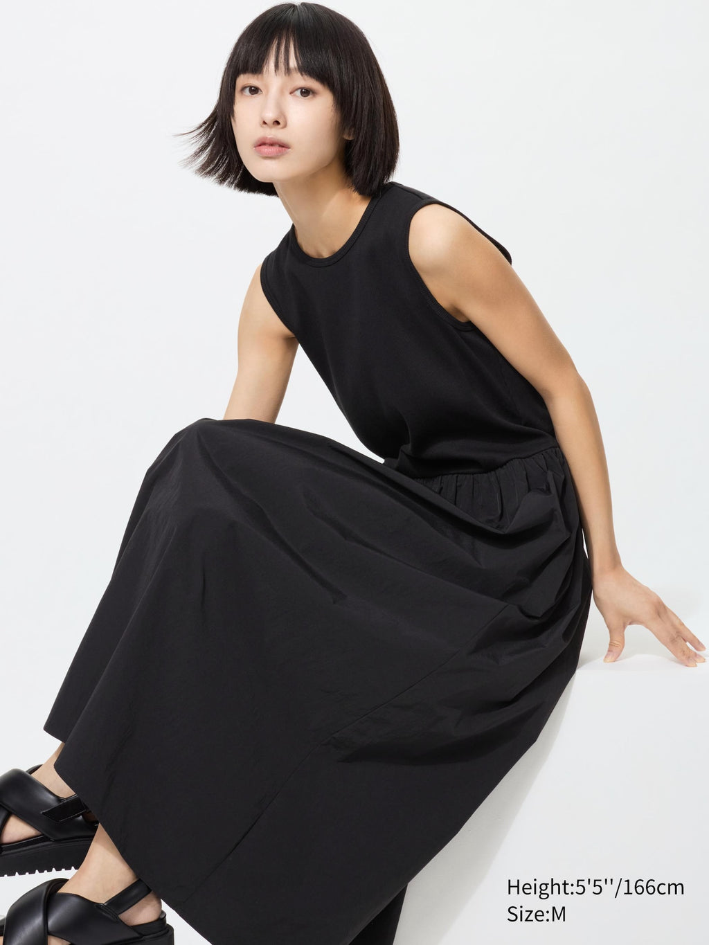Combination Dress Sleeveless - WHITE