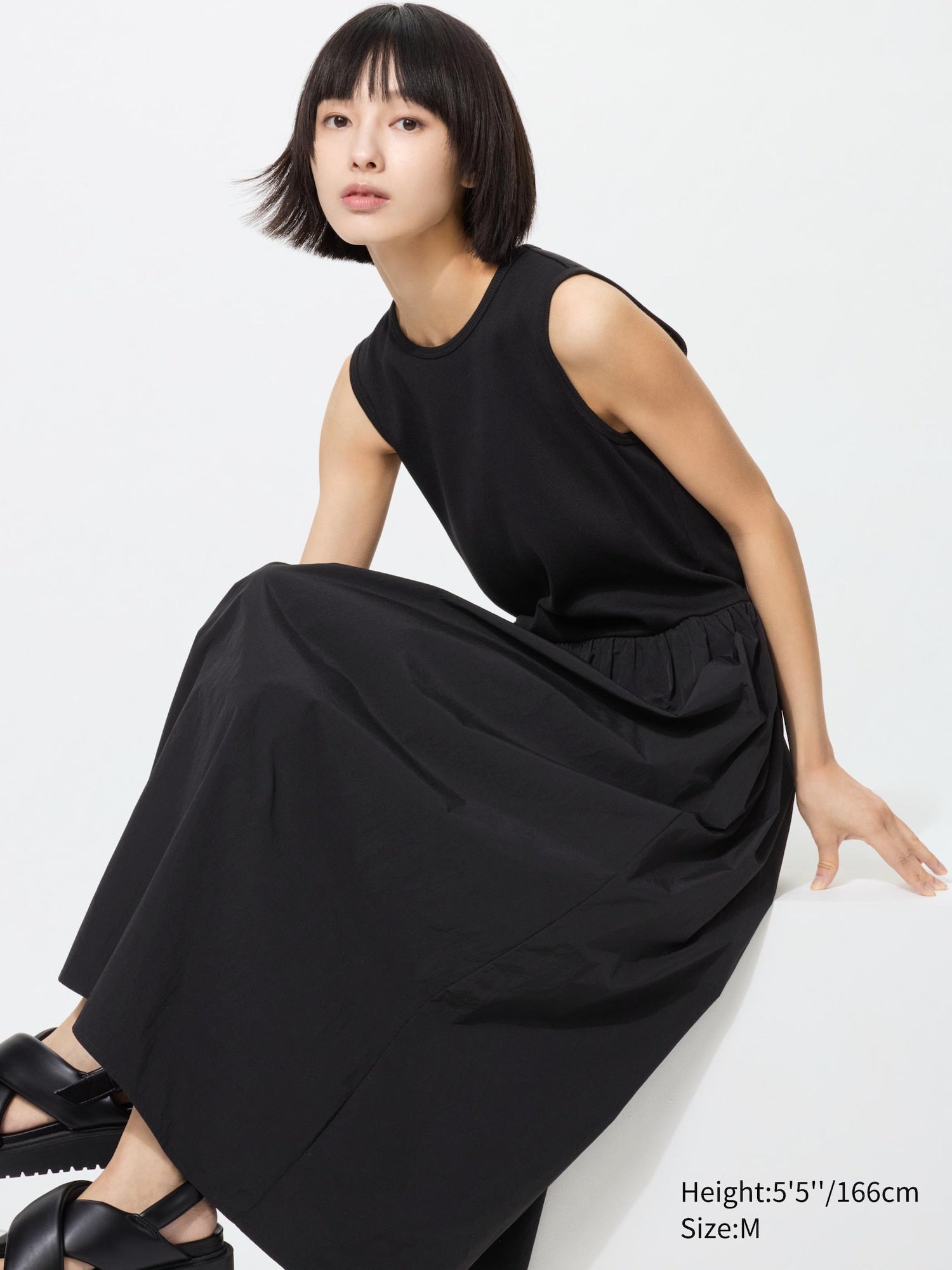 Combination Dress Sleeveless - WHITE