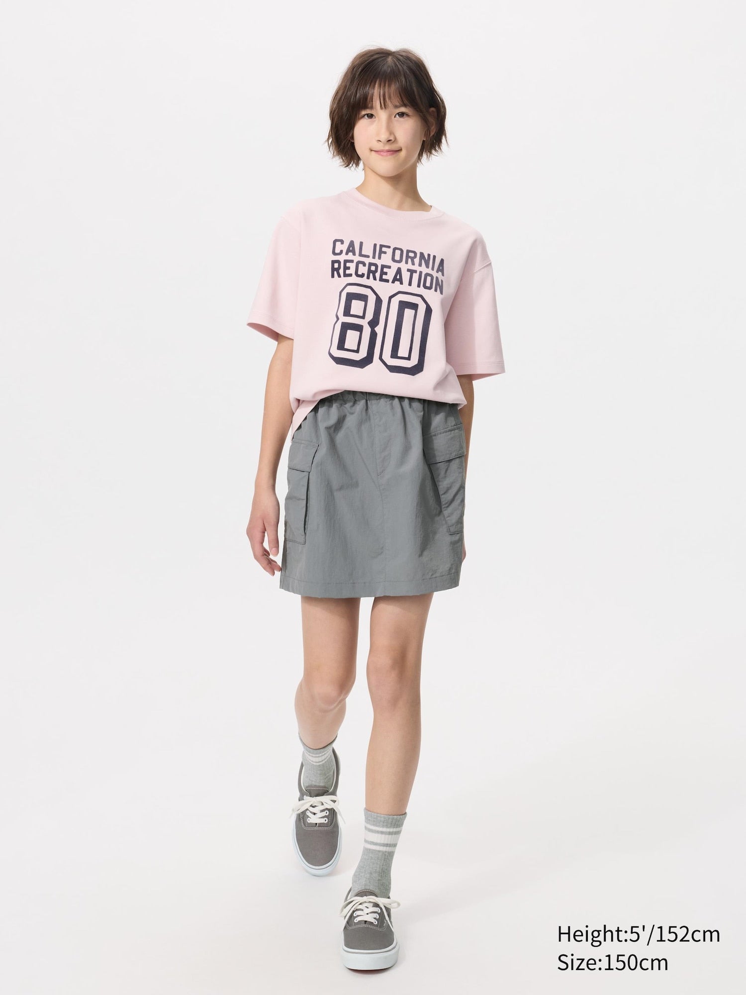 GIRLS Utility Mini Skort - GRAY