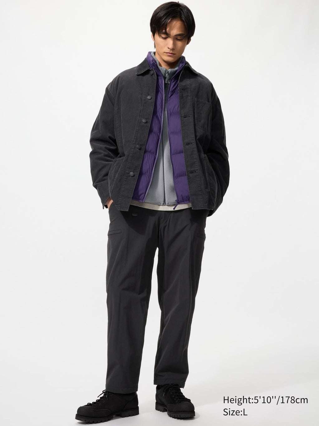 Warm Lined Pants (Shorter Length) - BLACK