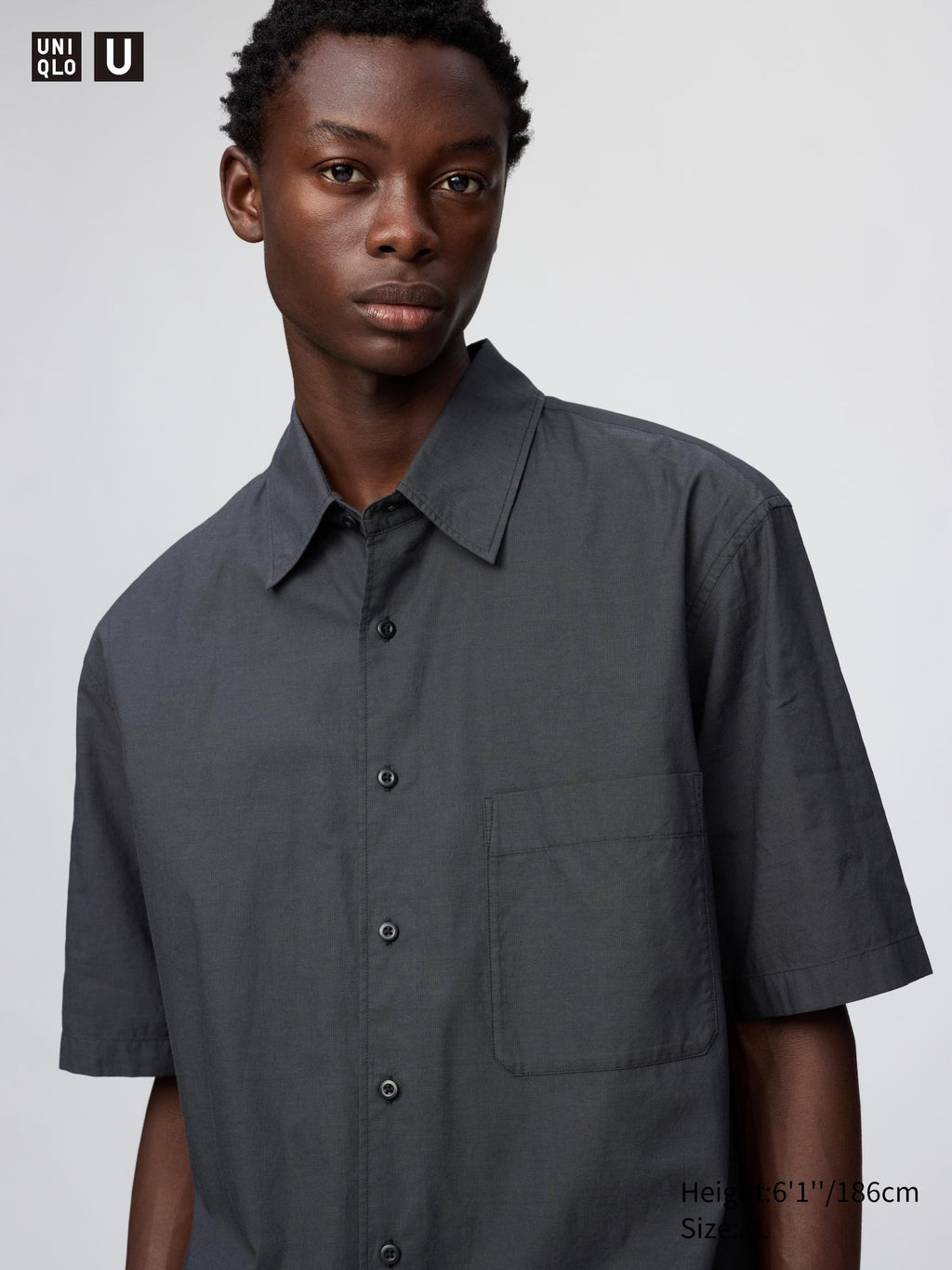 Boxy Shirt Short Sleeve - GRAY