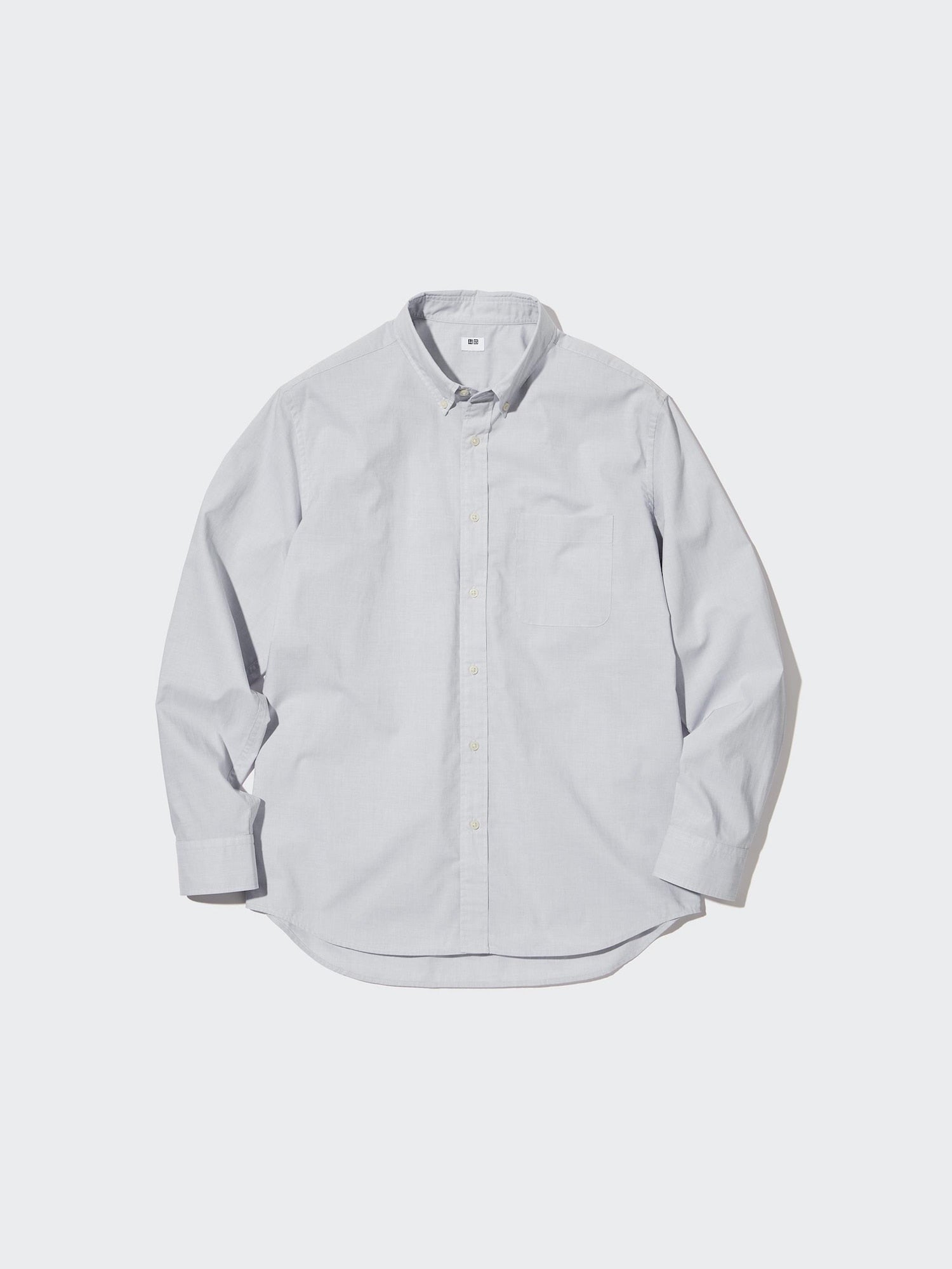 Extra Fine Cotton Broadcloth Long Sleeve Shirt - WHITE