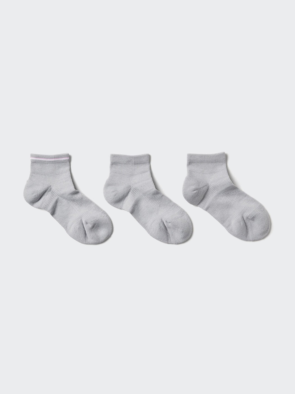Short Socks 3 Pairs Pile Line - GRAY
