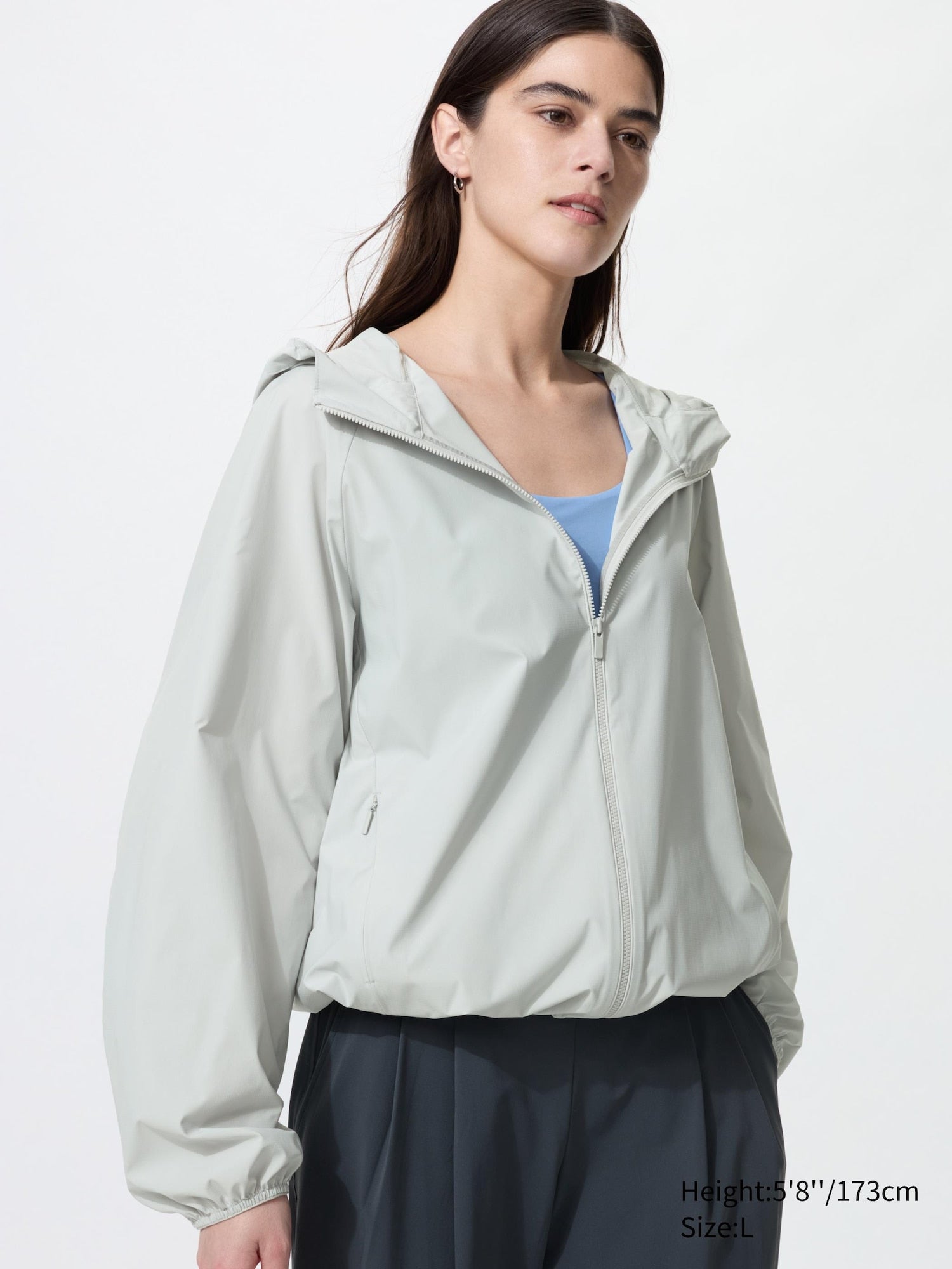 Pocketable UV Protection Parka - WHITE