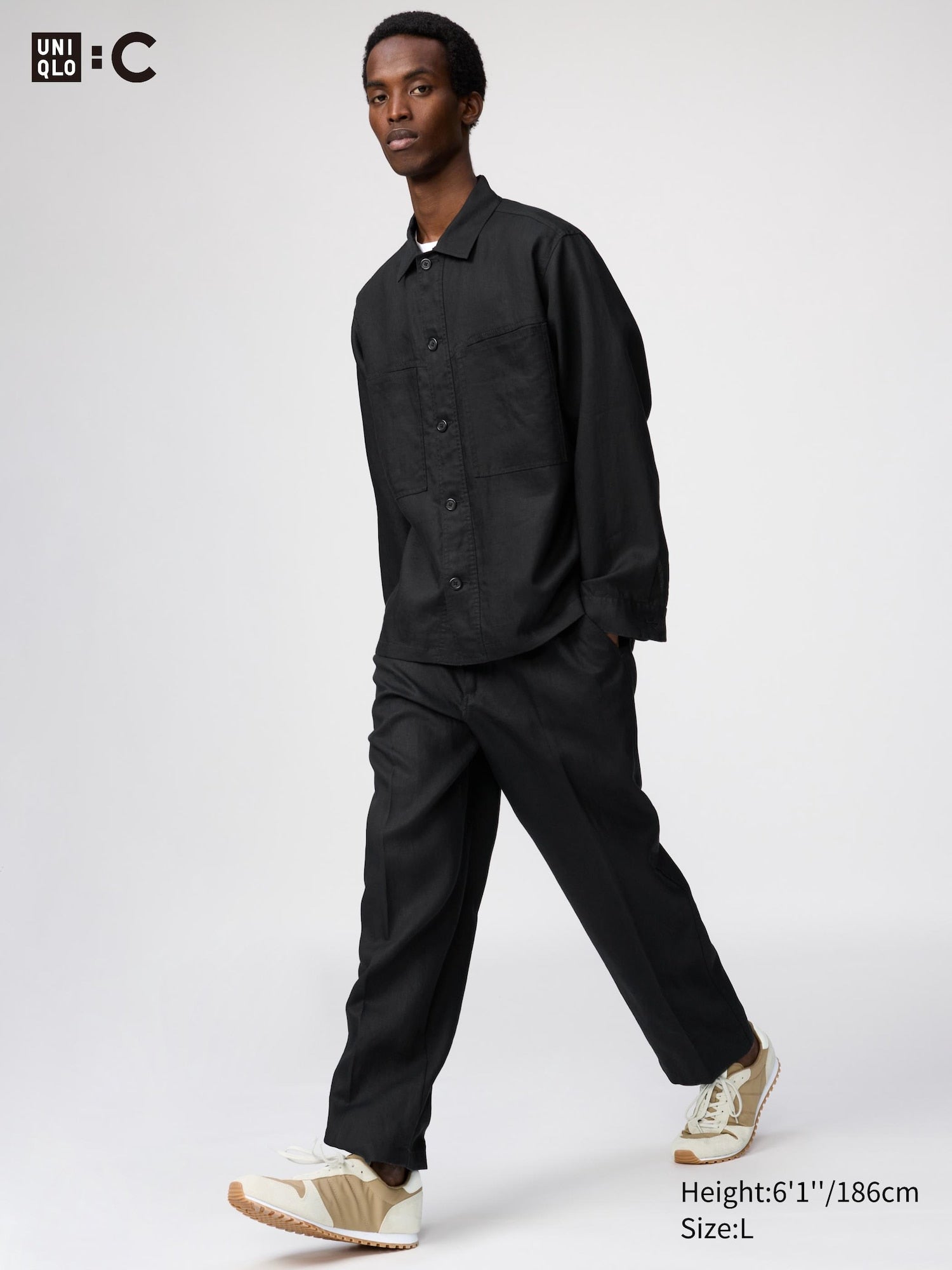 Premium Linen Wide Pants - GRAY