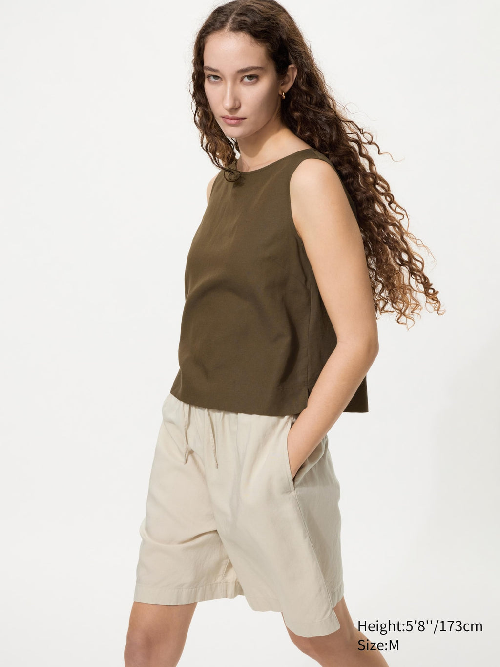Linen Blend Easy Shorts - NATURAL