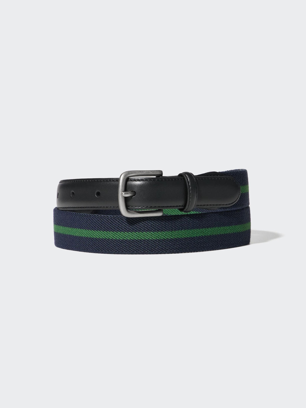 Leather Combination Striped Belt - RED