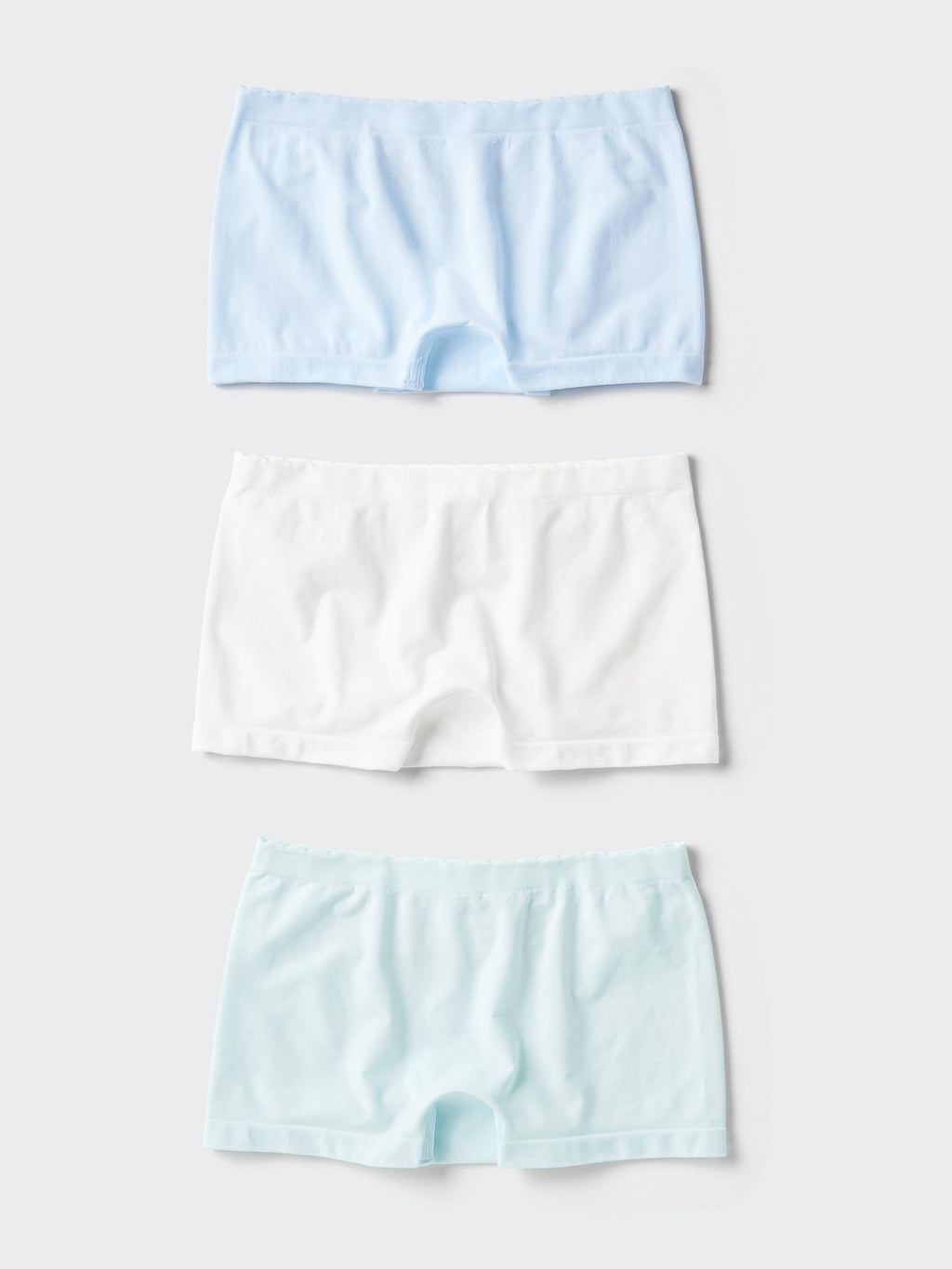 GIRLS AIRism Seamless Shorts 3 Pairs - LIGHT BLUE