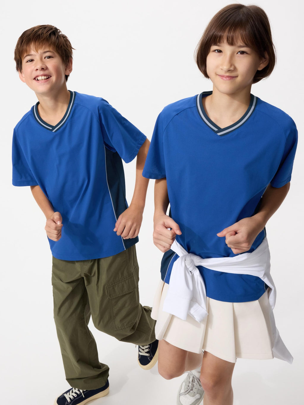 KIDS DRY-EX V-Neck T-Shirt - BLACK