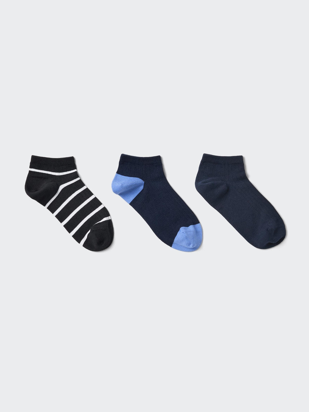 Short Socks 3 Pairs - BLACK