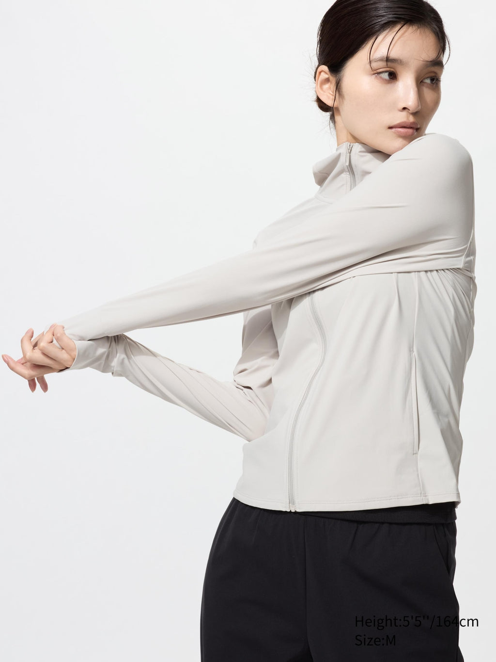 Ultra Stretch AIRism UV Protection Full-Zip Hoodie - WHITE