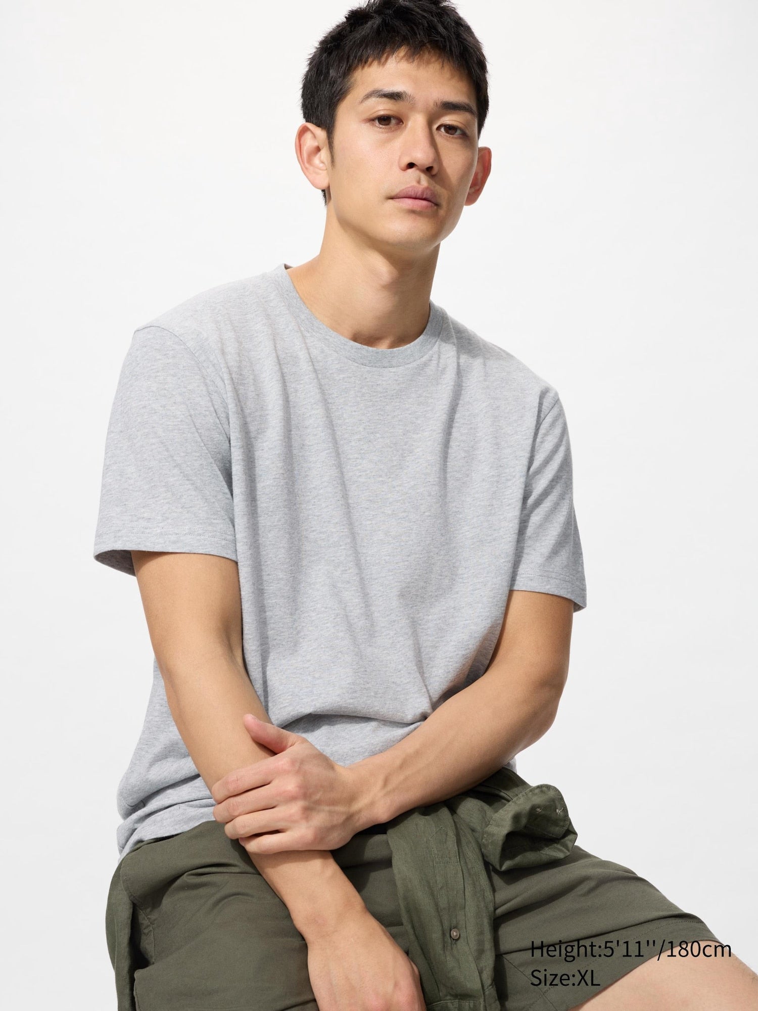 Dry Crew Neck Short Sleeve Colour T-Shirt - GRAY