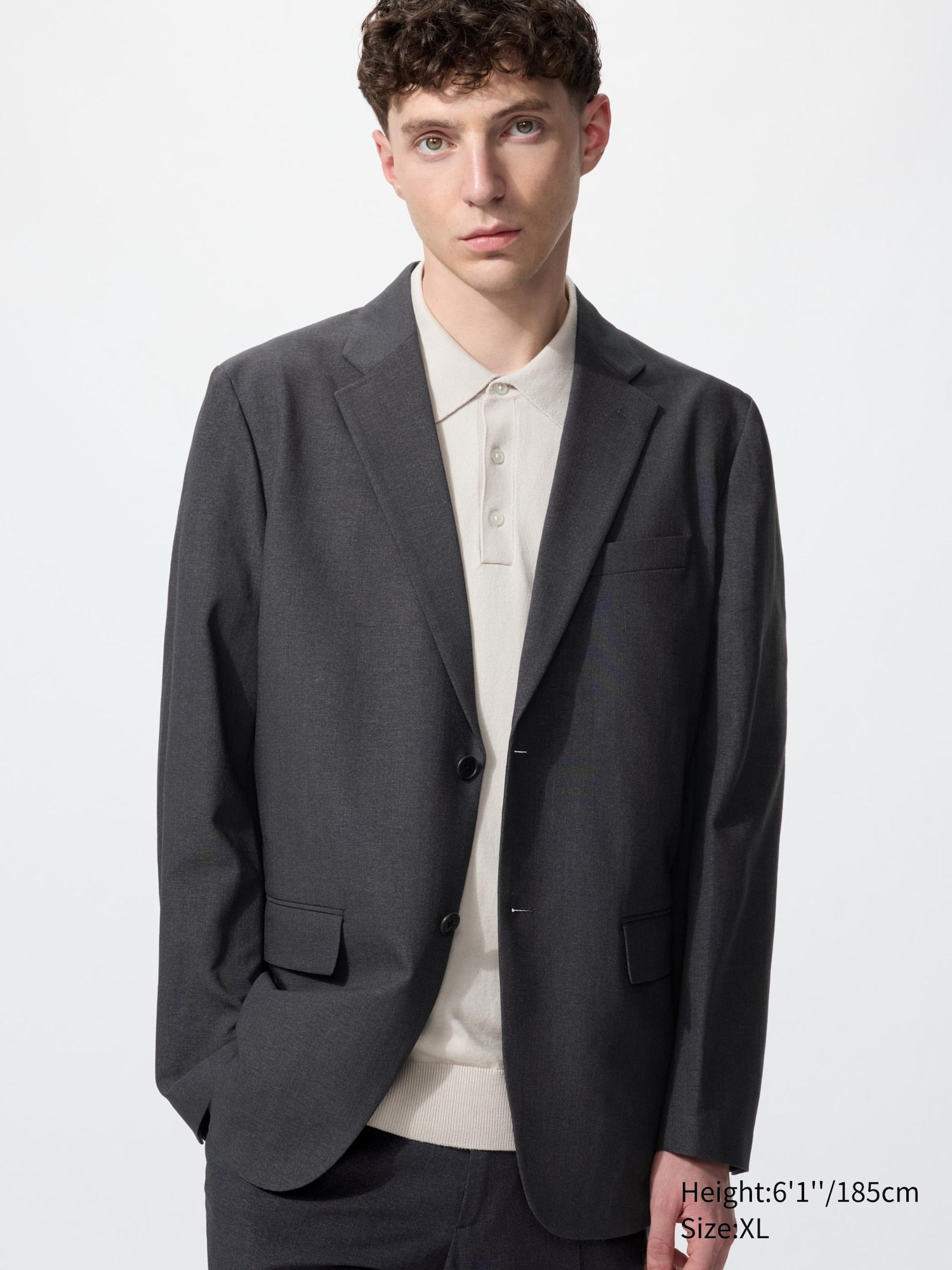 Miracle Air Jacket (AirSense Jacket) (Wool Like) (Co-ord) - DARK GRAY