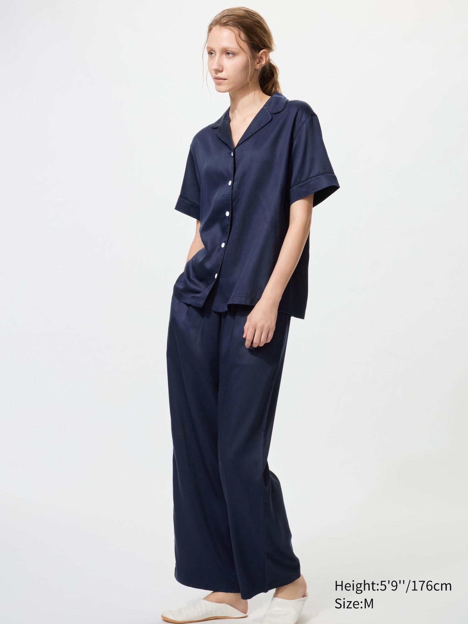 Satin Pajamas Short Sleeve - PINK