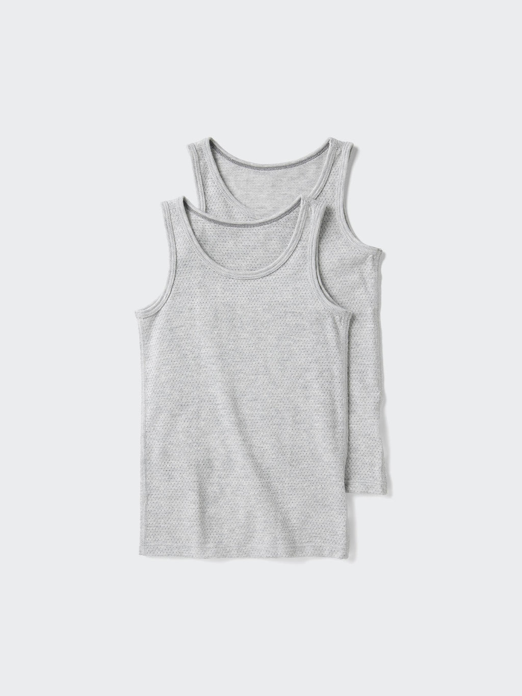Cotton Mesh Tank Top 2 Pairs Striped - PINK
